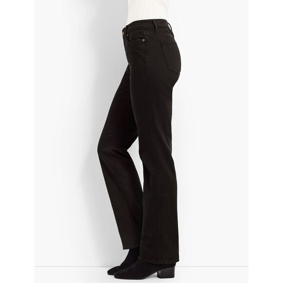 Talbots Barely Boot Jeans Womens 6P Black High Waist Flawless 5 Pocket Denim - Picture 3 of 16